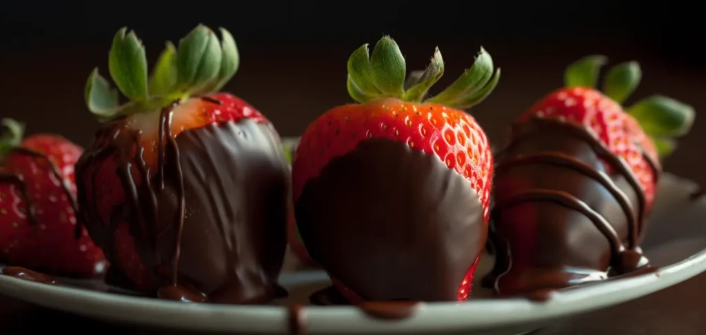 Frozen strawberries dipped in chocolate 3