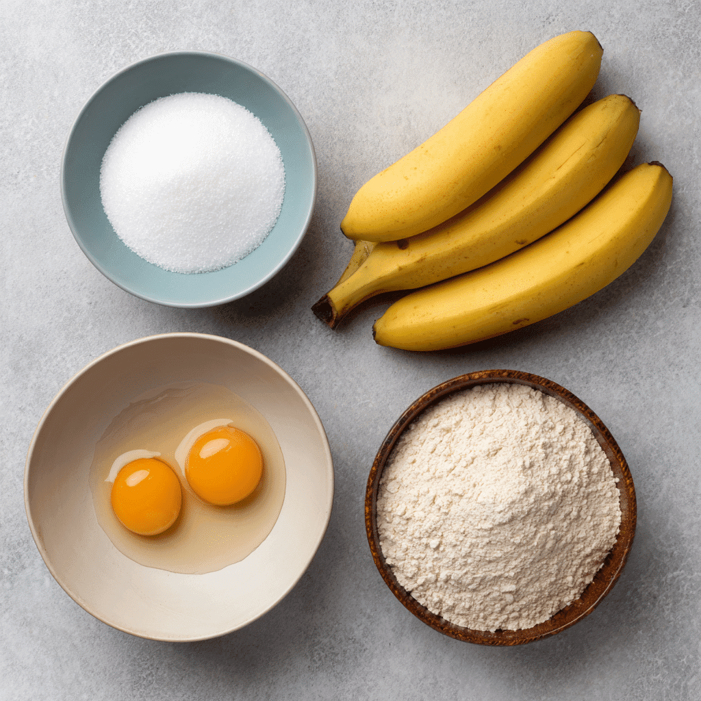 ingredients for 4 ingredient banana bread